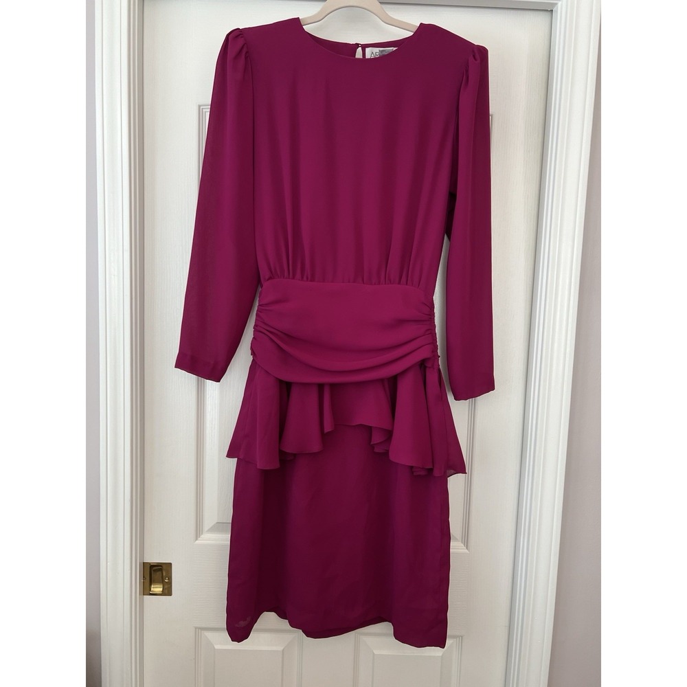 Vintage Argenti Pink Dress 80s Dallas Dynasty Cocktail Secretary Evening Size‎ 8